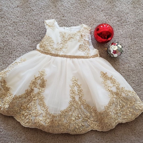 gold christmas dresses for toddlers
